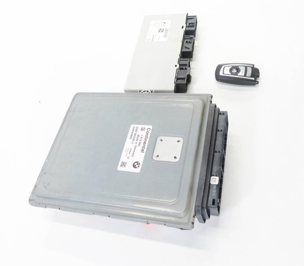 Thumbnail 4: 11-12 BMW ACTIVE HYBRID 7 - 4.4L ECM DME MSD85.4 IGNITION IMMOBILIZER MODULE SET