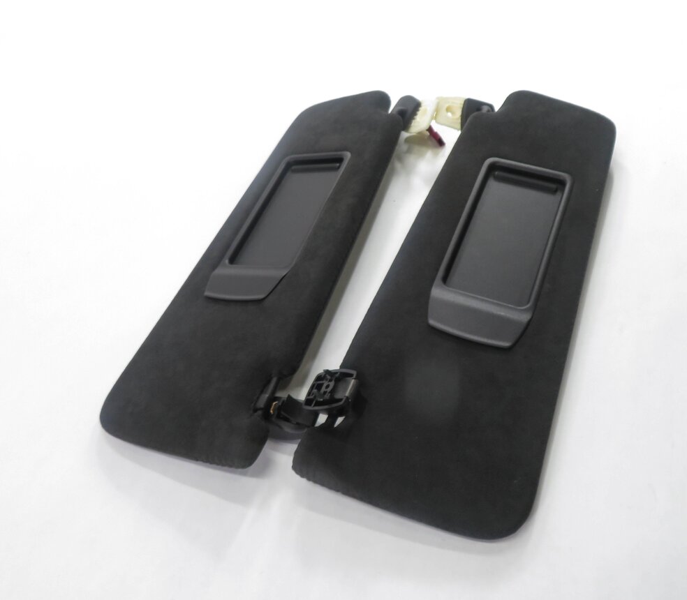Thumbnail 4: 2009-2015 BMW 740i 750i 760i B7 (F01) FRONT LEFT & RIGHT SUN VISOR SET/2 (BLACK)