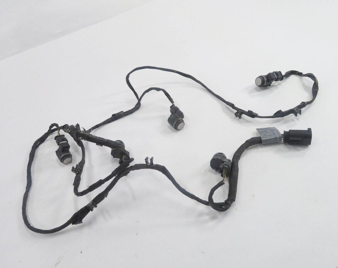2011 BMW ACTIVEHYBRID 7 (F04) FRONT PDC PARK DISTANCE SENSOR SET w/ HARNESS GRAY