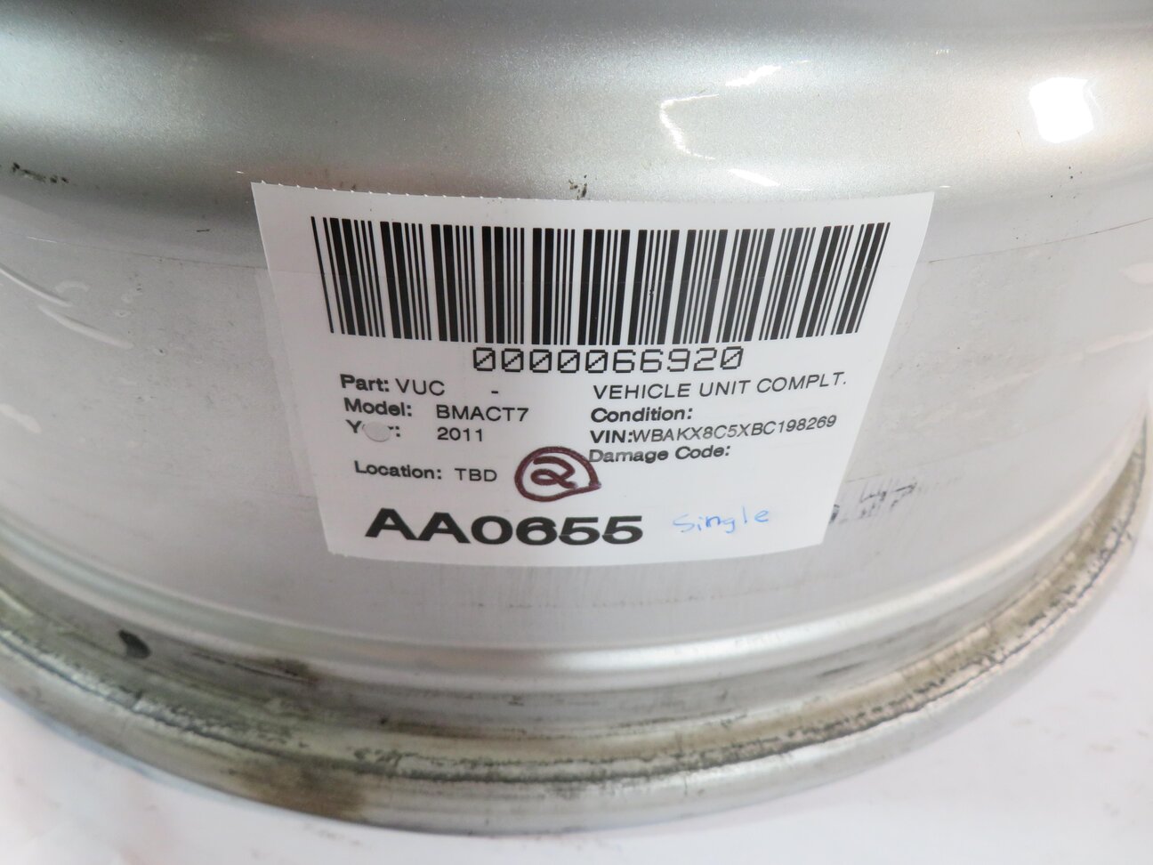 Thumbnail 10: 10-15 BMW 740i 750i 760i (F01 F02 F04) 19x9.5 - LEFT FRONT FAN SPOKE WHEEL RIM