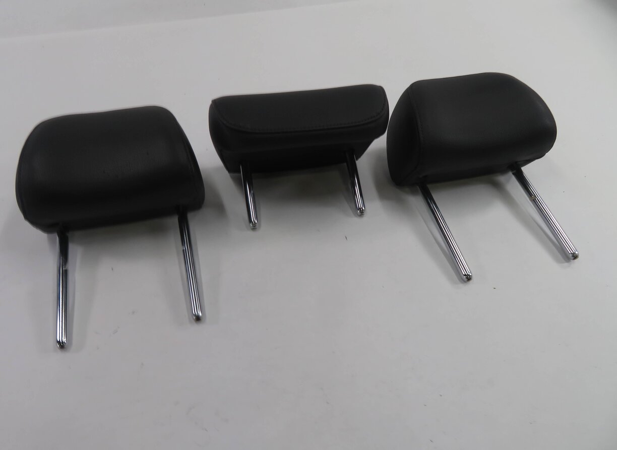 2012 AUDI A6 (C7) REAR SEAT LEFT / CENTER / RIGHT HEADREST SET (BLACK LEATHER)