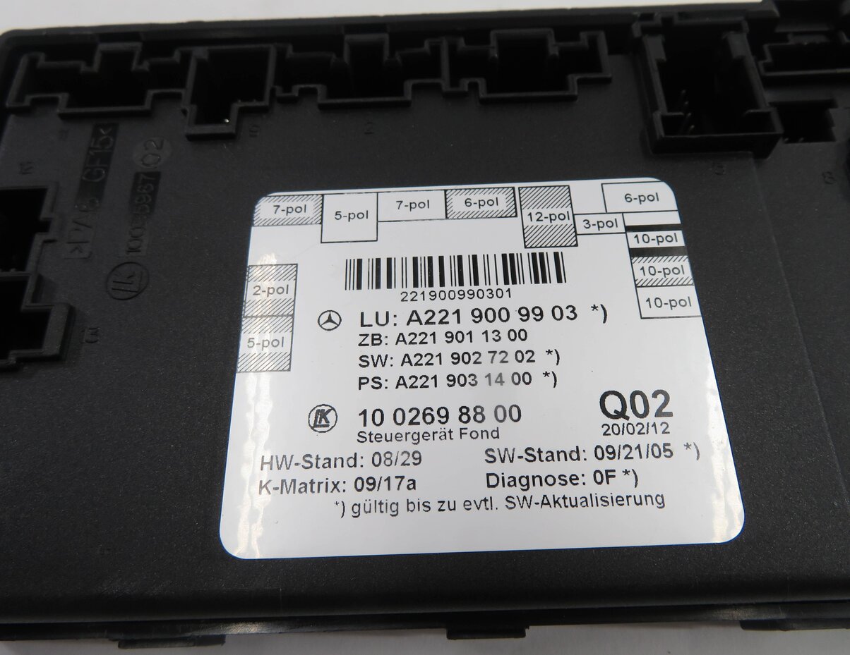 Thumbnail 7: 2012 MERCEDES S550 (W221) RIGHT REAR DOOR CONTROL MODULE