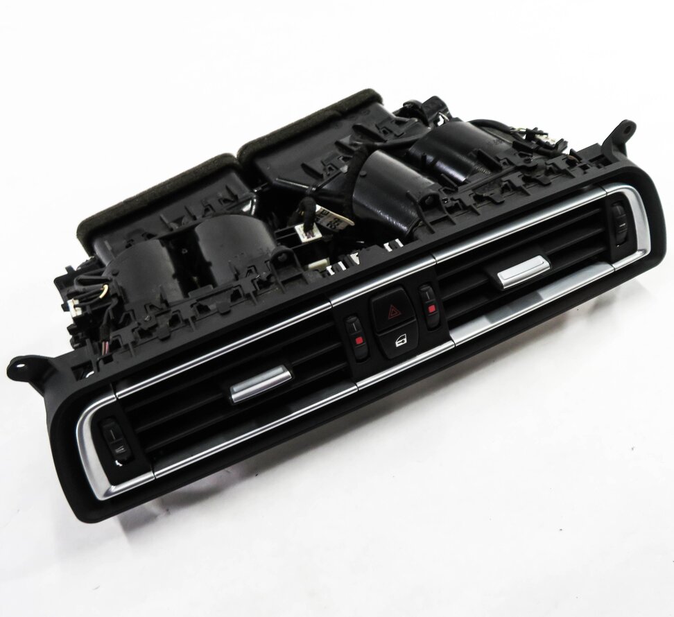 2011 BMW 750i (F01) CENTER DASH HEATER A/C AIR VENT w/ HAZARD & CENTRAL LOCK