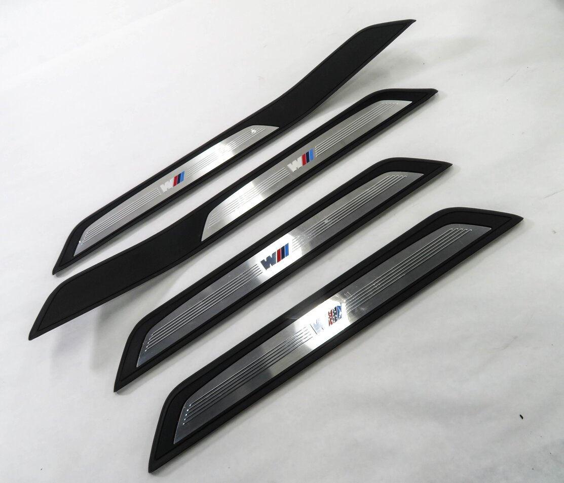 2011 BMW 750i (F01) FRONT & REAR ///M-SPORT DOOR SILL SCUFF PANEL TRIM SET-3