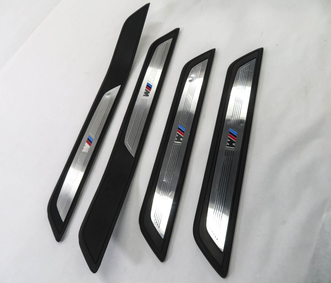 Thumbnail 3: 2011 BMW 750i (F01) FRONT & REAR ///M-SPORT DOOR SILL SCUFF PANEL TRIM SET-3