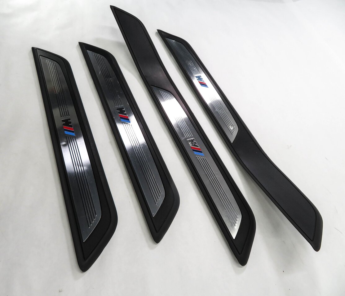 Thumbnail 4: 2011 BMW 750i (F01) FRONT & REAR ///M-SPORT DOOR SILL SCUFF PANEL TRIM SET-3