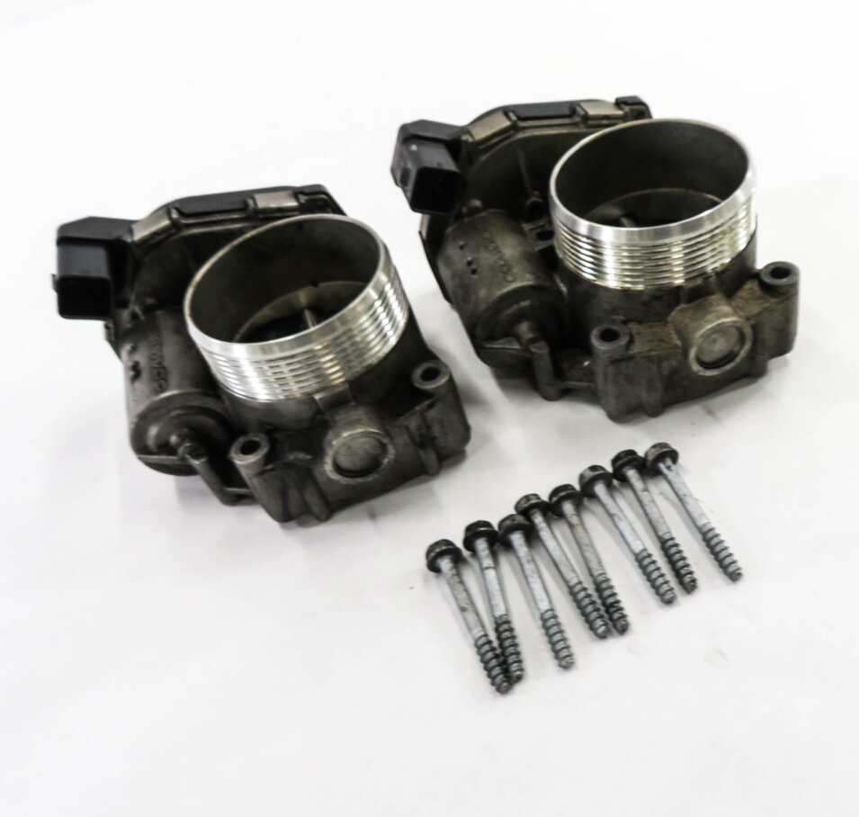 08-18 BMW 550i 650i 750i B6 B7 M5 M6 X5 X6 4.4L TWIN TURBO THROTTLE BODY SET-2
