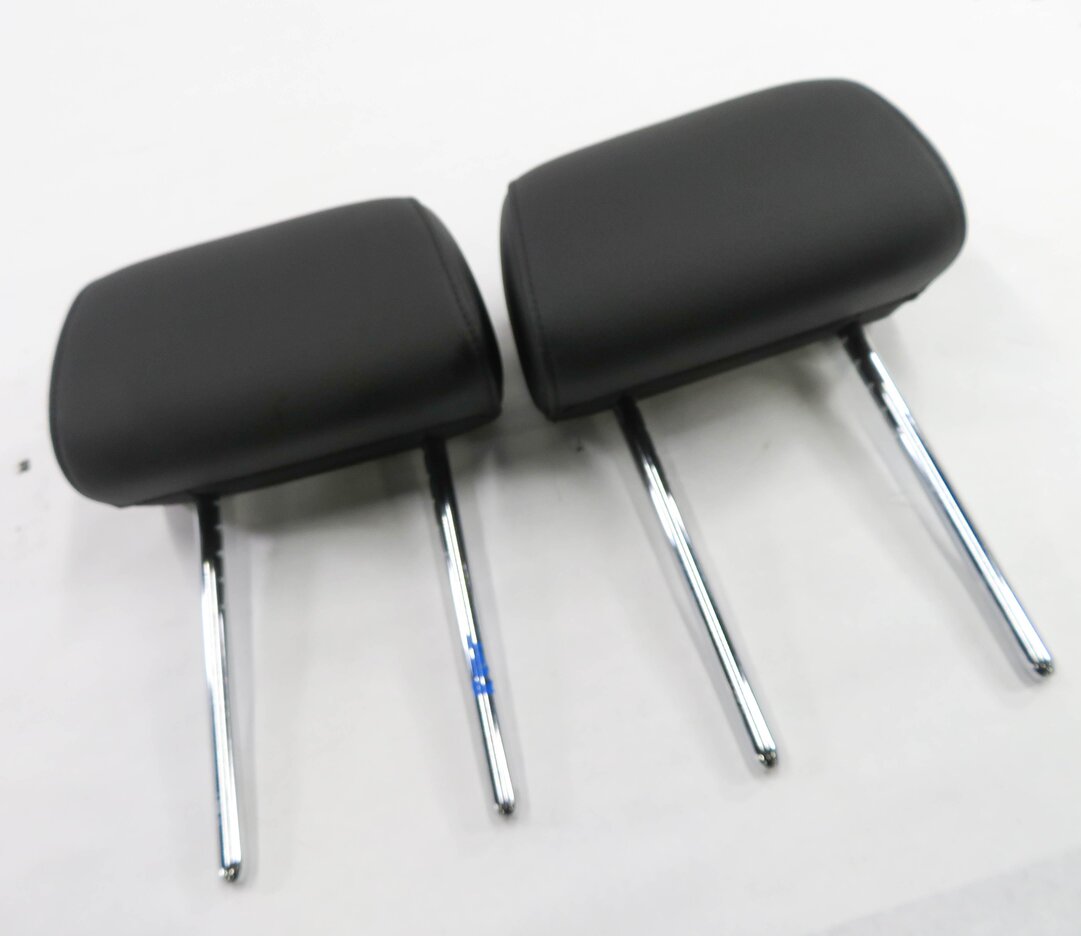 2011 BMW 535i (F10) REAR SEAT - LEFT & RIGHT (BLACK LEATHER) HEADREST SET-2