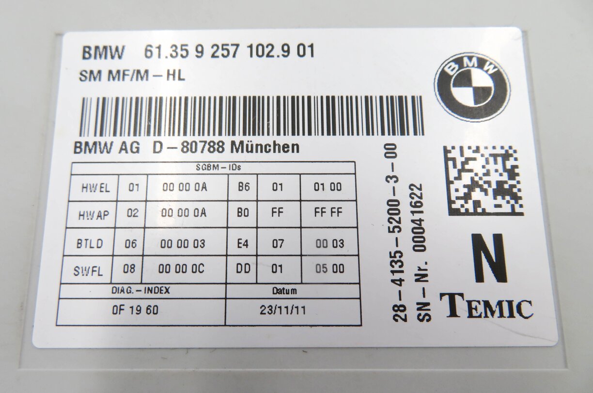 Thumbnail 7: 2010-2017 BMW 528i 535i 550i 650i 740i 750i (F01 F10) COMFORT MEMORY SEAT MODULE