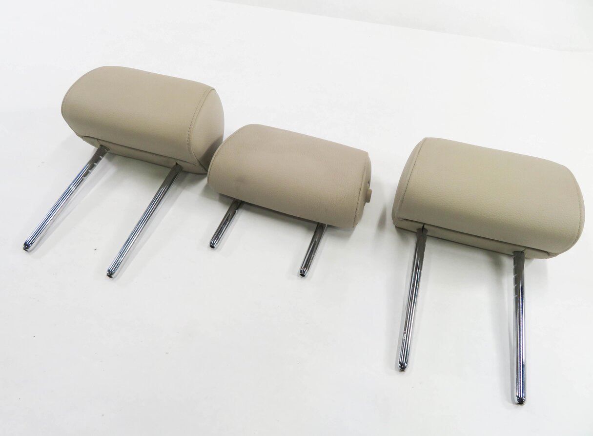 Thumbnail 1: 2012 BMW 535i (F10) REAR SEAT - LEFT / CENTER / RIGHT - HEADREST SET (OYSTER)