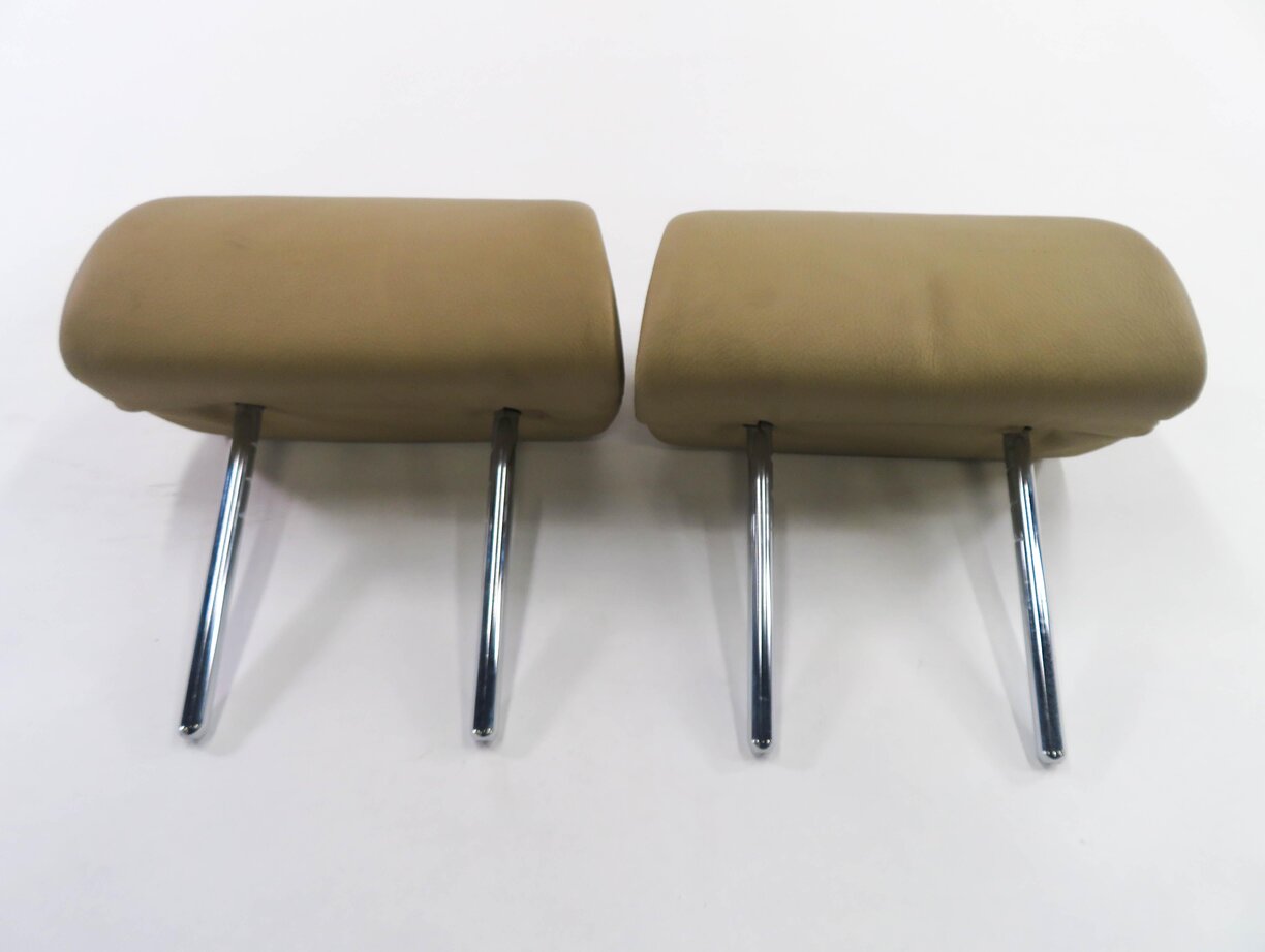 Thumbnail 2: 2011 BMW X5 (E70) REAR 3rd THIRD ROW SEAT HEADREST SET-2 (BEIGE LEATHER LUB4)