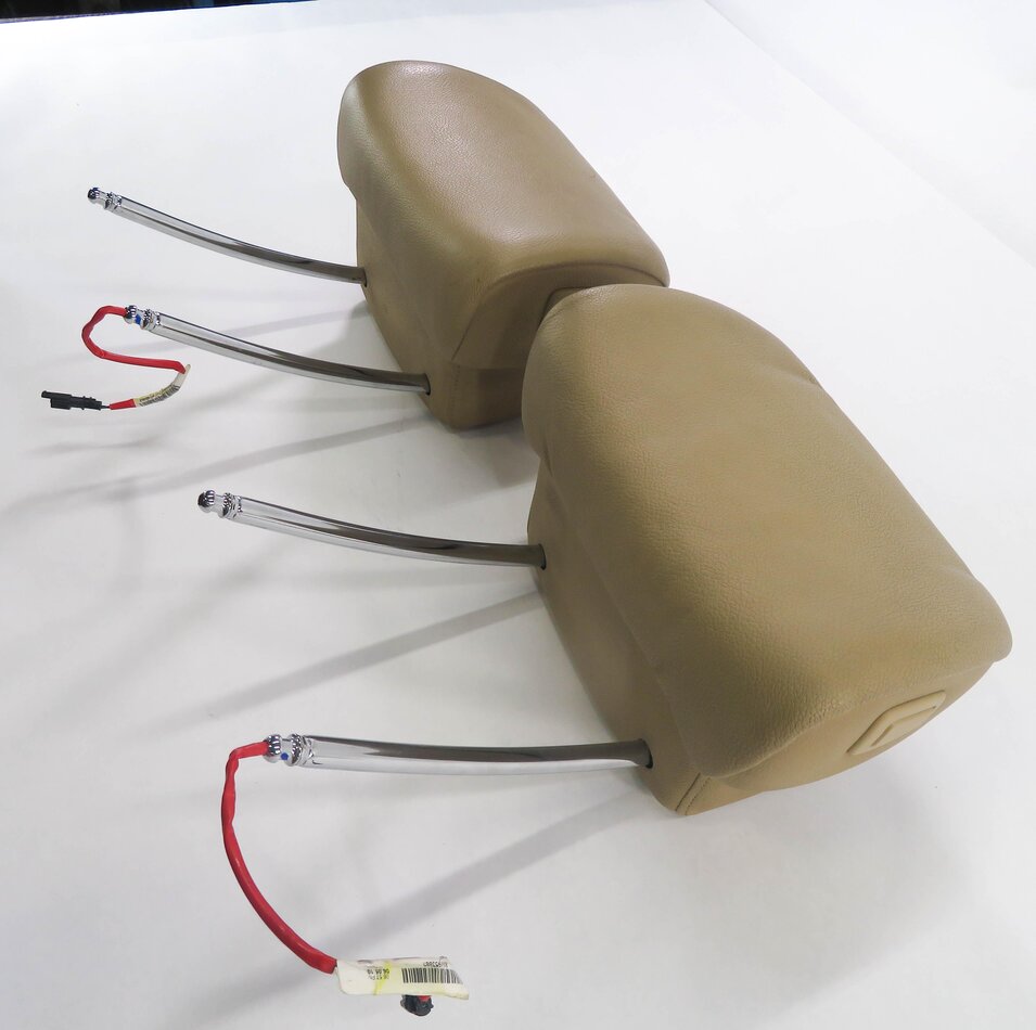 Thumbnail 3: 2011 BMW X5 (E70) FRONT LEFT & RIGHT SEAT HEADREST SET-2 (BEIGE LEATHER LUB4)