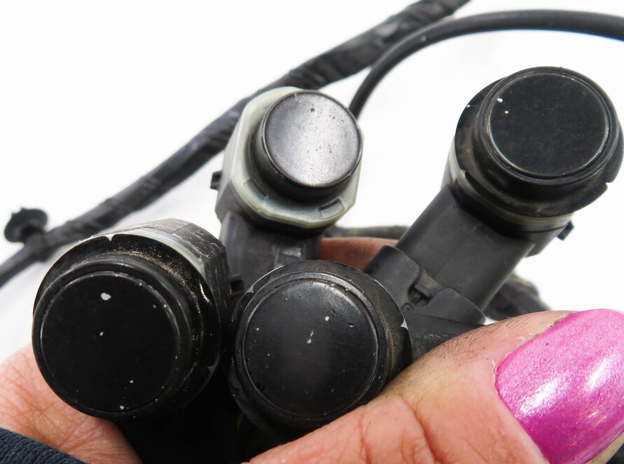 Thumbnail 5: 2011 RANGE ROVER (L322) FRONT PDC PARK DISTANCE SENSOR SET-4 w/ HARNESS (BLACK)