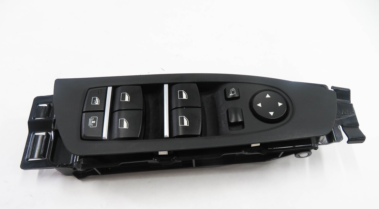 Thumbnail 2: 09-15 BMW 740i 750i 760i B7 (F01) DRIVER WINDOW SWITCH w/ SHADE & P-FOLD (BLACK)
