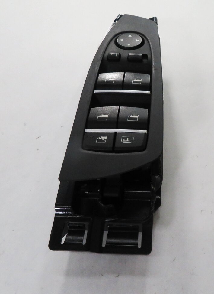 Thumbnail 3: 09-15 BMW 740i 750i 760i B7 (F01) DRIVER WINDOW SWITCH w/ SHADE & P-FOLD (BLACK)