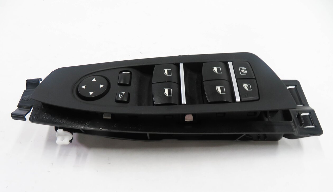 Thumbnail 5: 09-15 BMW 740i 750i 760i B7 (F01) DRIVER WINDOW SWITCH w/ SHADE & P-FOLD (BLACK)