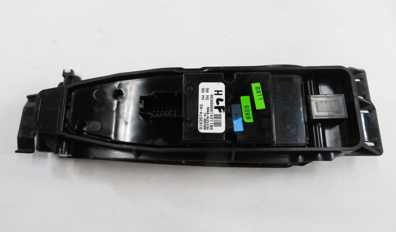 Thumbnail 7: 09-15 BMW 740i 750i 760i B7 (F01) DRIVER WINDOW SWITCH w/ SHADE & P-FOLD (BLACK)