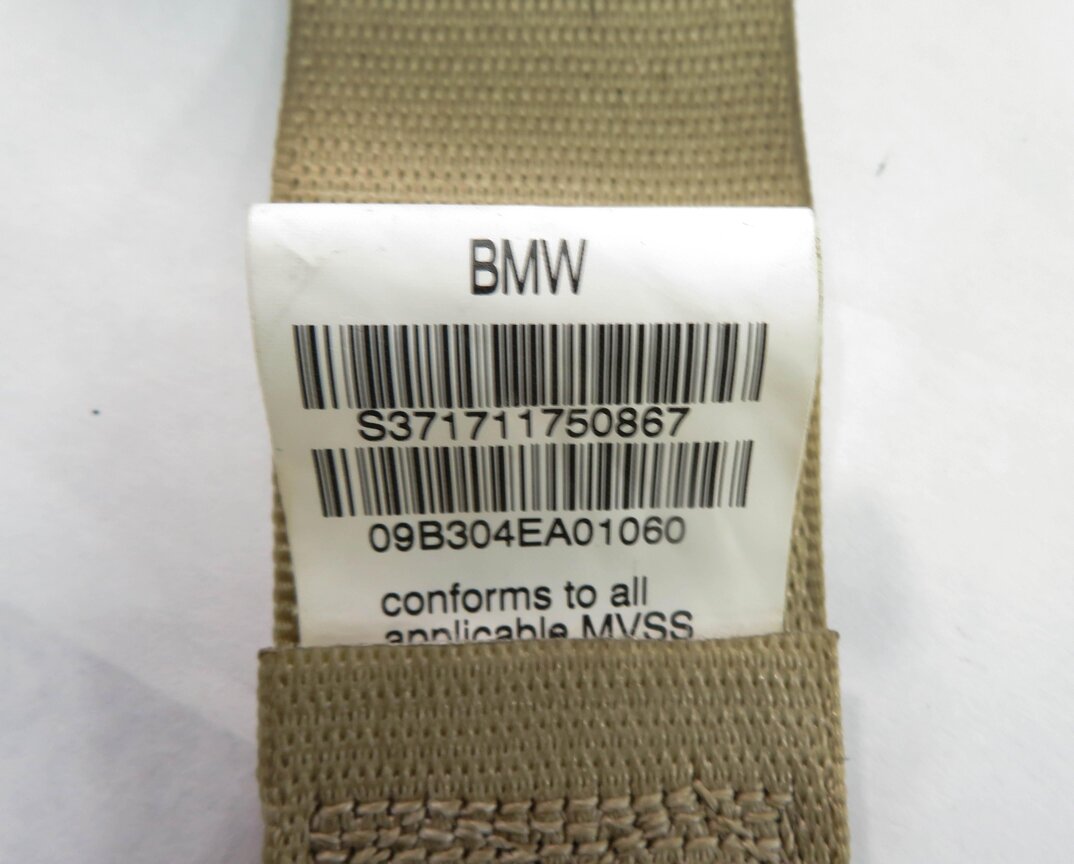 Thumbnail 7: 2010 BMW X5 (E70) LEFT & RIGHT REAR SECOND ROW SEATBELT RETRACTOR SET-2 (BEIGE)
