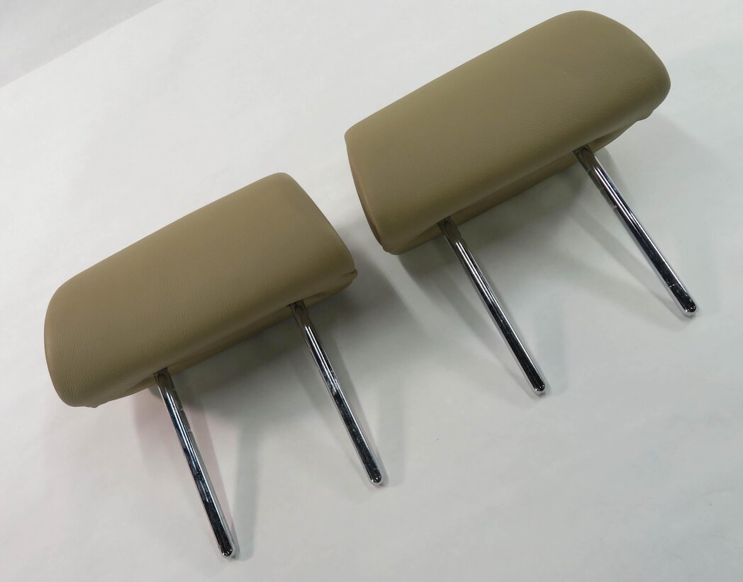 2010 BMW X5 (E70) LEFT & RIGHT REAR 2nd SECOND ROW SEAT HEADREST SET-2 (BEIGE)