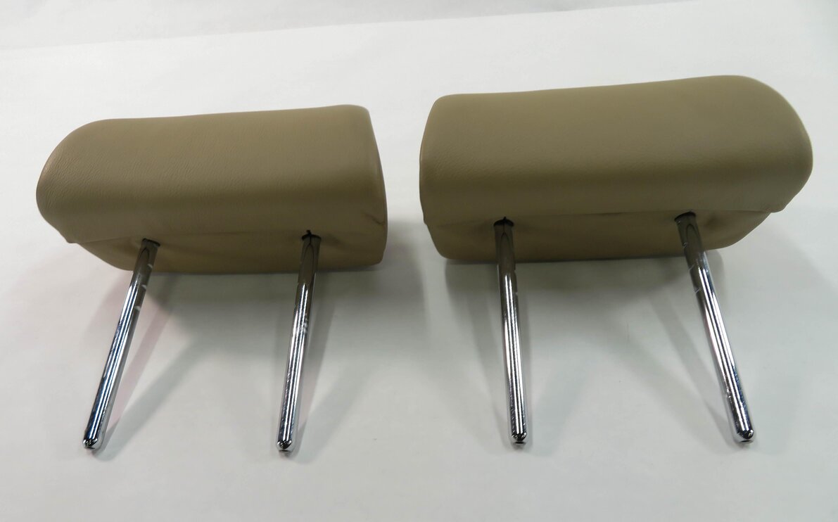 Thumbnail 3: 2010 BMW X5 (E70) LEFT & RIGHT REAR 2nd SECOND ROW SEAT HEADREST SET-2 (BEIGE)