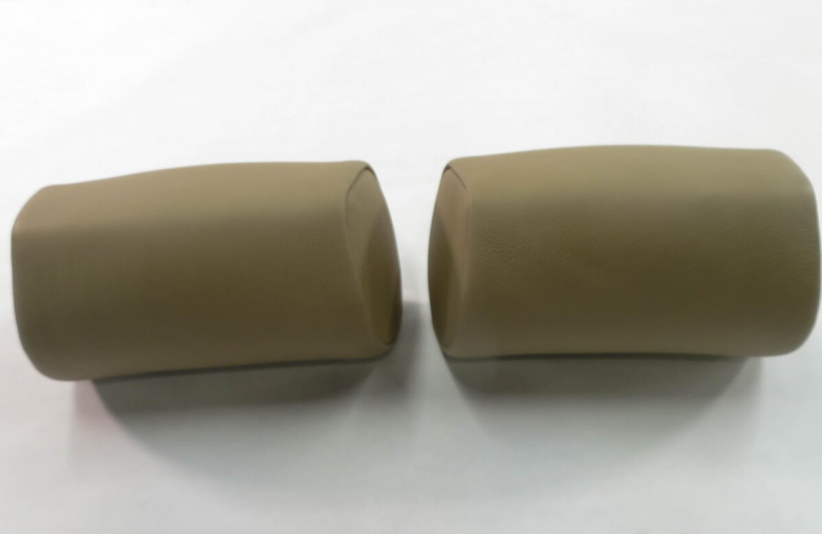 Thumbnail 8: 2010 BMW X5 (E70) LEFT & RIGHT REAR 2nd SECOND ROW SEAT HEADREST SET-2 (BEIGE)
