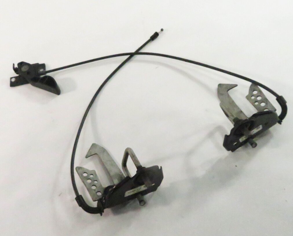 2010 BMW 750i (F01) FRONT UPPER HOOD LOCK LATCH SET w/ CABLE & RELEASE HANDLE