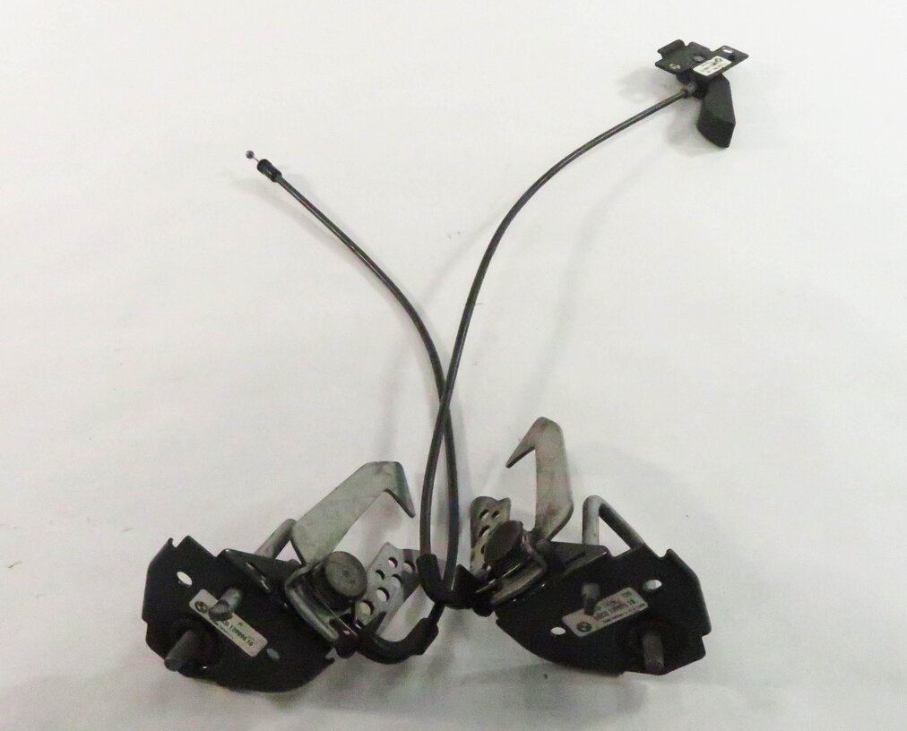 Thumbnail 6: 2010 BMW 750i (F01) FRONT UPPER HOOD LOCK LATCH SET w/ CABLE & RELEASE HANDLE