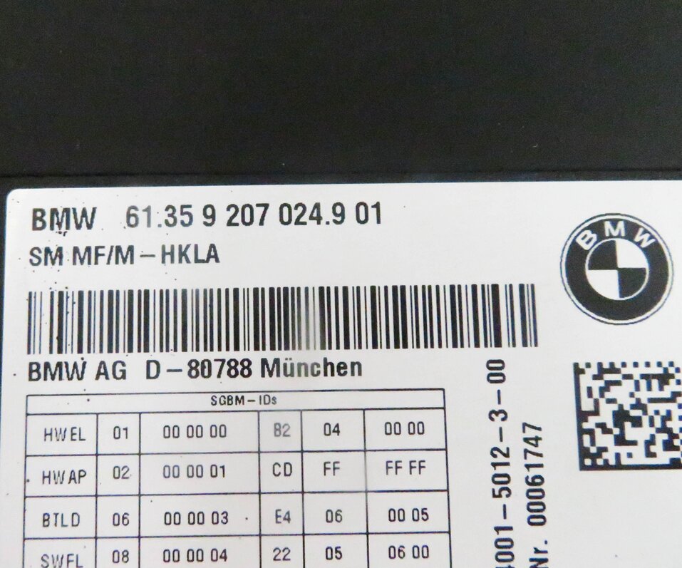 Thumbnail 10: 2009 BMW 750i (F01) LEFT FRONT DRIVER SEAT CONTROL MODULE