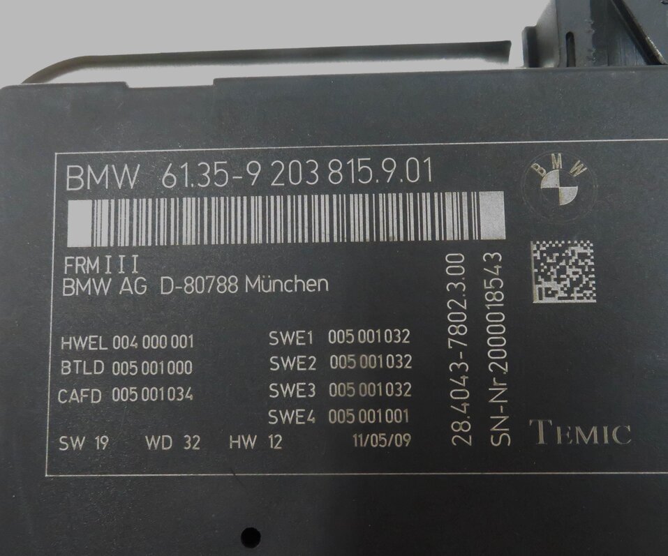 Thumbnail 10: 2010-2017 BMW 528i 535i 550i 650i 750i M5 X3 - FRMIII BODY LIGHT CONTROL MODULE