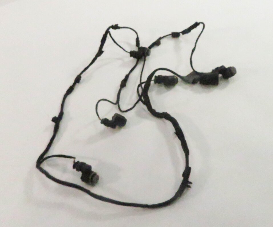 2009 BMW 750i (F01) FRONT PDC PARK DISTANCE SENSOR SET w/ HARNESS (SPACE GRAY)