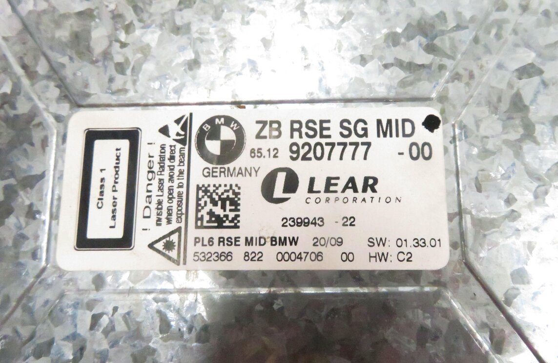 Thumbnail 16: 09-11 BMW 535iGT 550iGT 740i 750i 760i (F01 F02 F07) REAR DVD VIDEO DISC PLAYER