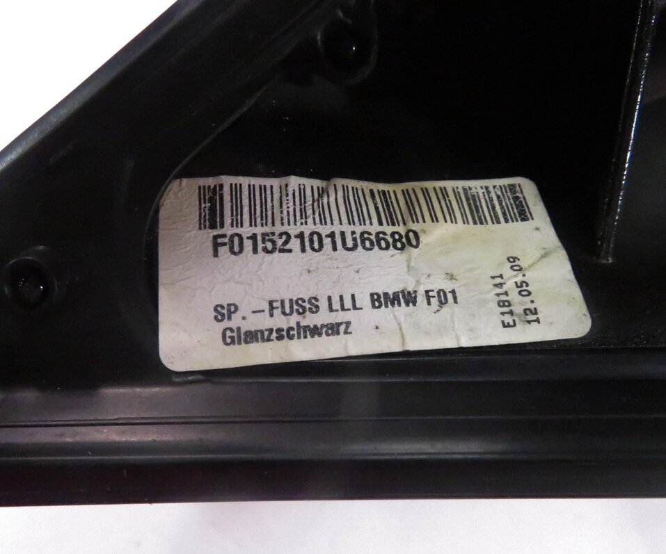 Thumbnail 14: 09-12 BMW 740i 750i 760i (F01) LEFT P-FOLD AUTODIM MIRROR w/ BLIND SPOT (GRAY)