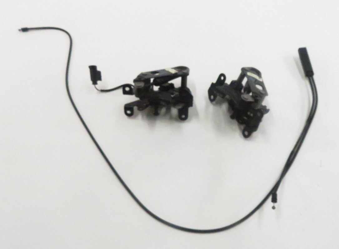 Thumbnail 2: 2009 BMW 750i (F01) FRONT LEFT & RIGHT LOWER HOOD LOCK LATCH SET-2 w/ CABLE