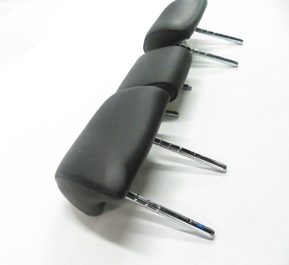 Thumbnail 4: 2009 BMW 750i (F01) REAR SEAT LEFT / CENTER / RIGHT HEADREST SET (BLACK LEATHER)