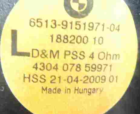 Thumbnail 17: 2009 BMW 750Li (F02 F04) LWB HiFi AUDIO SUBWOOFER TWEETER SPEAKER SET-11