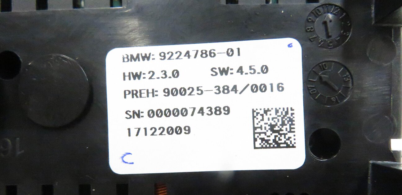 Thumbnail 9: 2010-2019 BMW 528i 535i 550i 740i 750i 760i (F01 F06 F10) REAR TEMPERATURE PANEL