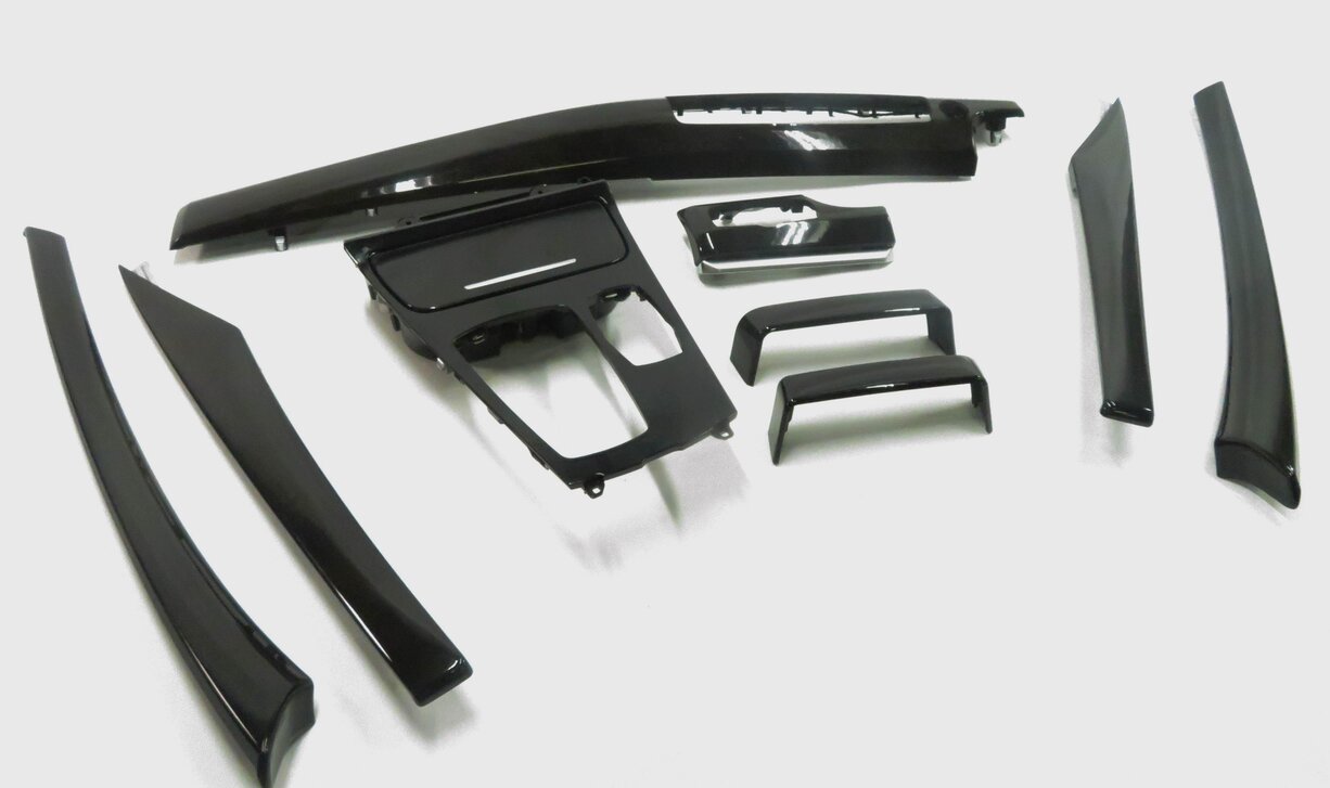 2010 BMW 550iGT (F07) DASH DOOR CONSOLE WOOD GRAIN TRIM SET-9 (FINE ASH GRAIN)
