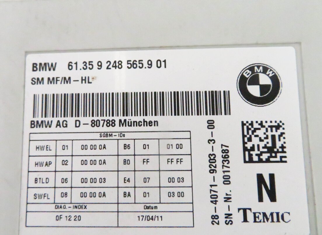 Thumbnail 11: 2010-2017 BMW 528i 535i 550i 650i 740i 750i (F01 F10) COMFORT MEMORY SEAT MODULE