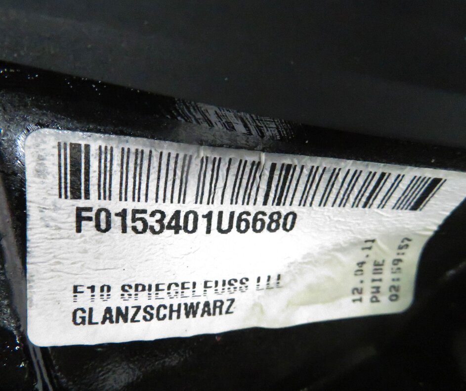 Thumbnail 8: 11-12 BMW 528i 535i 550i (F10) LEFT P-FOLD AUTODIM CAMERA DOOR MIRROR (BLACK)