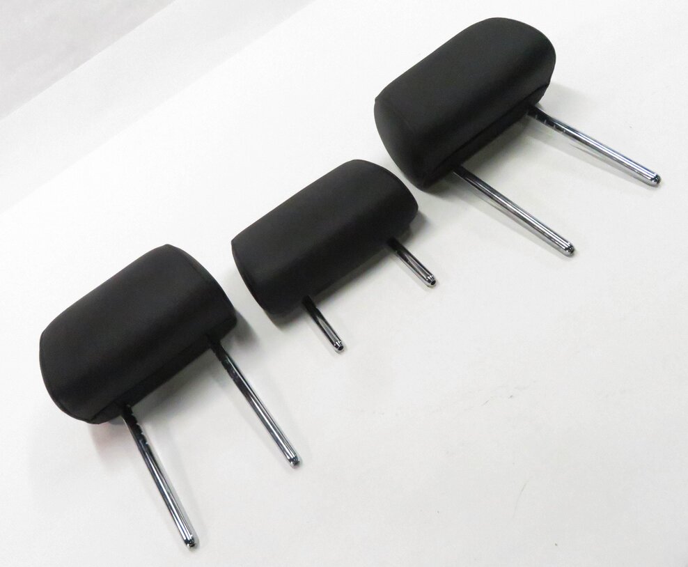 2014 BMW 535i (F10) REAR - LEFT / CENTER / RIGHT - HEADREST SET (BLACK LEATHER)