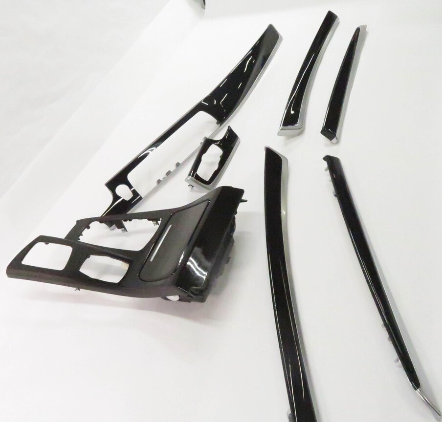 Thumbnail 3: 2014 BMW 535i (F10) DASH DOOR CONSOLE (FINE ASH GRAIN) WOOD TRIM SET-7