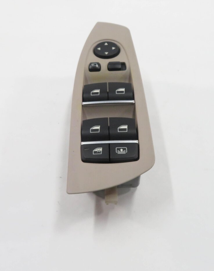 09-15 BMW 740i 750i 760i B7 (F01) DRIVER WINDOW SWITCH SHADE & P-FOLD (OYSTER)
