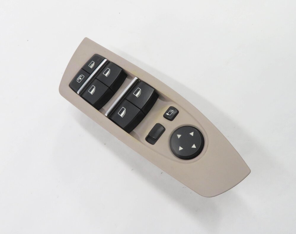 Thumbnail 2: 09-15 BMW 740i 750i 760i B7 (F01) DRIVER WINDOW SWITCH SHADE & P-FOLD (OYSTER)