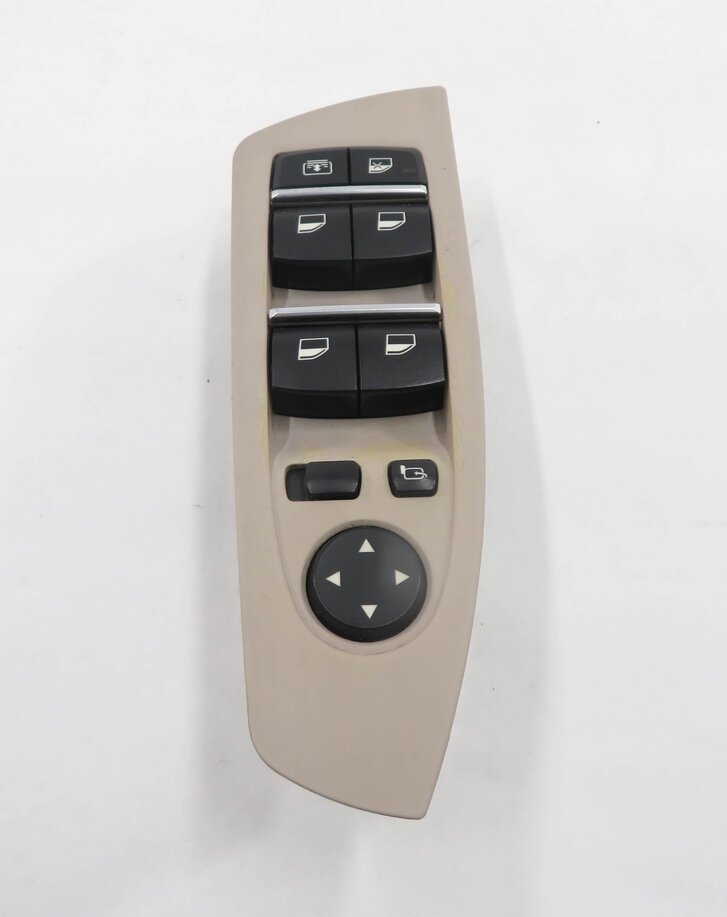 Thumbnail 3: 09-15 BMW 740i 750i 760i B7 (F01) DRIVER WINDOW SWITCH SHADE & P-FOLD (OYSTER)