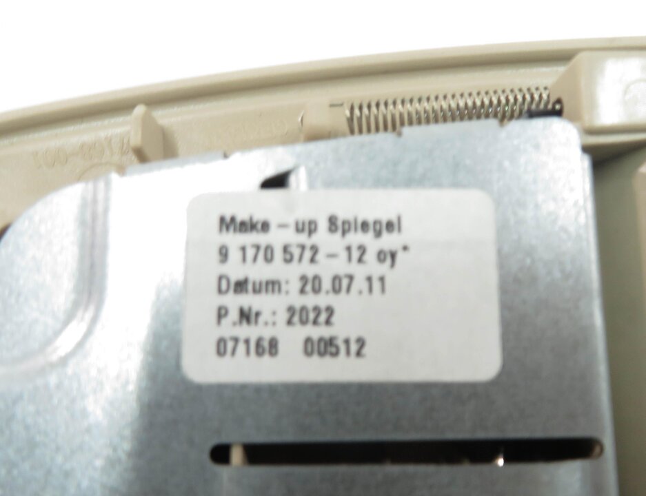 Thumbnail 9: 2012 BMW 750i (F01) REAR MAKUP VANITY MIRROR SET-2 (OYSTER)