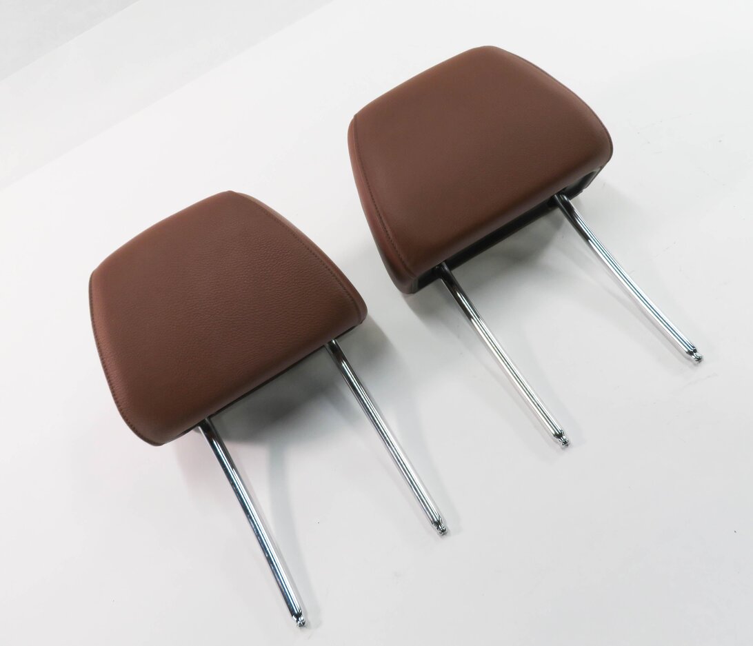 2006 BMW 550i (E60) FRONT LEFT & RIGHT HEADREST SET-2 (AUBURN LEATHER)