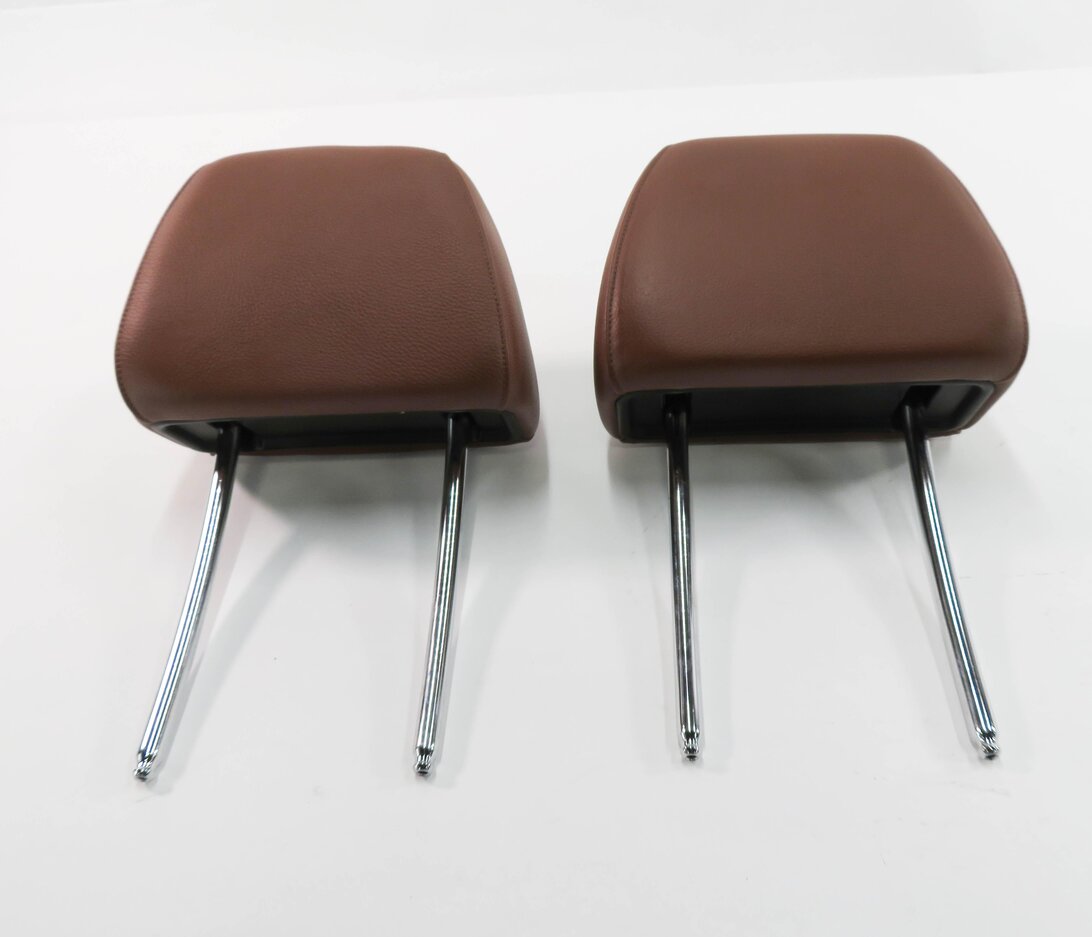 Thumbnail 2: 2006 BMW 550i (E60) FRONT LEFT & RIGHT HEADREST SET-2 (AUBURN LEATHER)