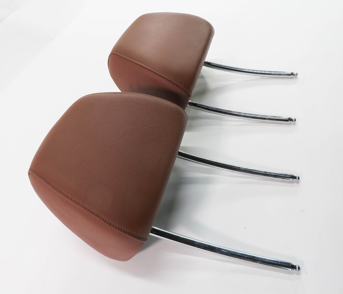 Thumbnail 3: 2006 BMW 550i (E60) FRONT LEFT & RIGHT HEADREST SET-2 (AUBURN LEATHER)