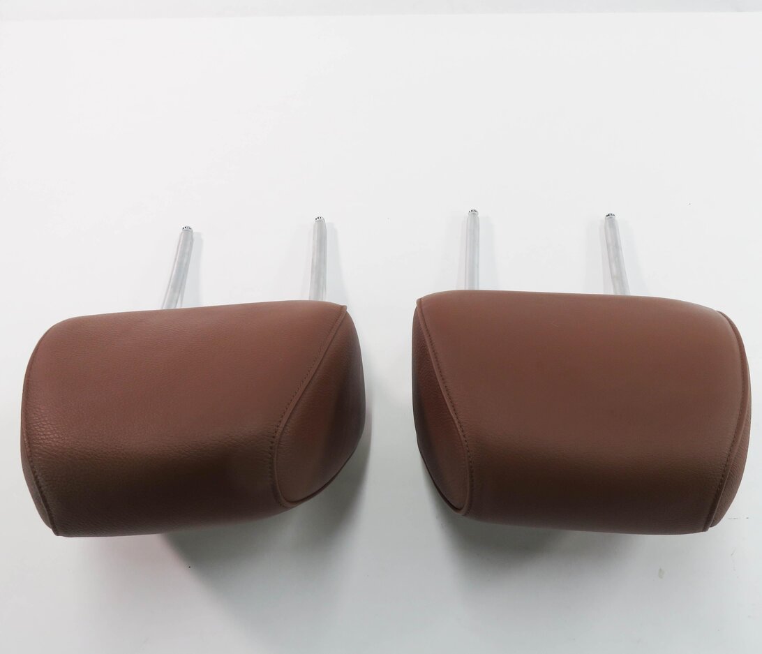 Thumbnail 5: 2006 BMW 550i (E60) FRONT LEFT & RIGHT HEADREST SET-2 (AUBURN LEATHER)