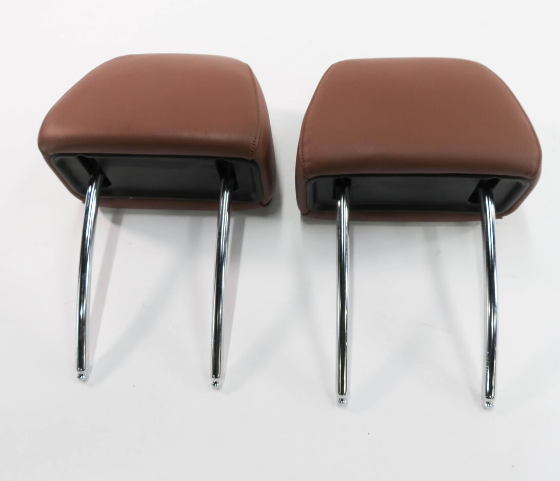 Thumbnail 7: 2006 BMW 550i (E60) FRONT LEFT & RIGHT HEADREST SET-2 (AUBURN LEATHER)